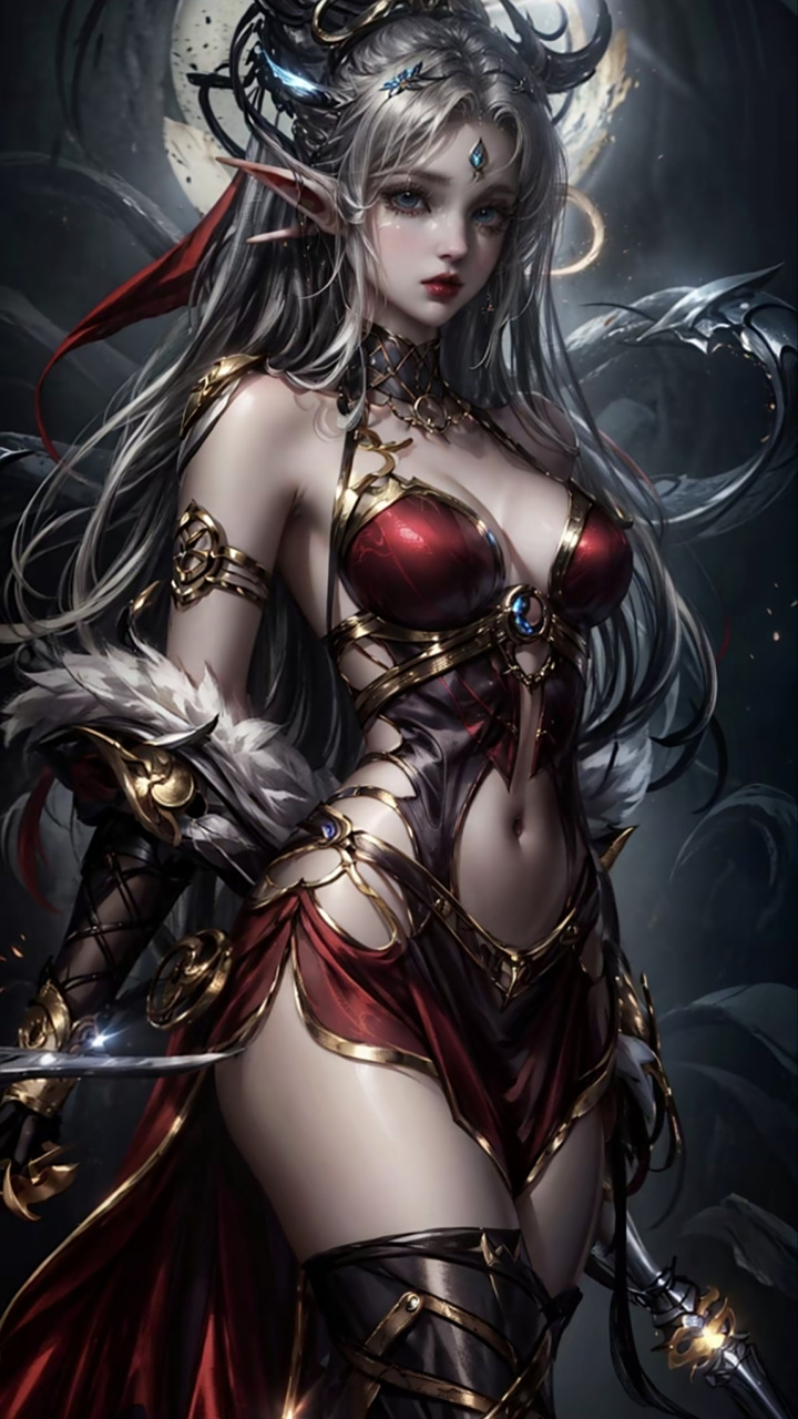 骑士美女二次元动漫ai绘画