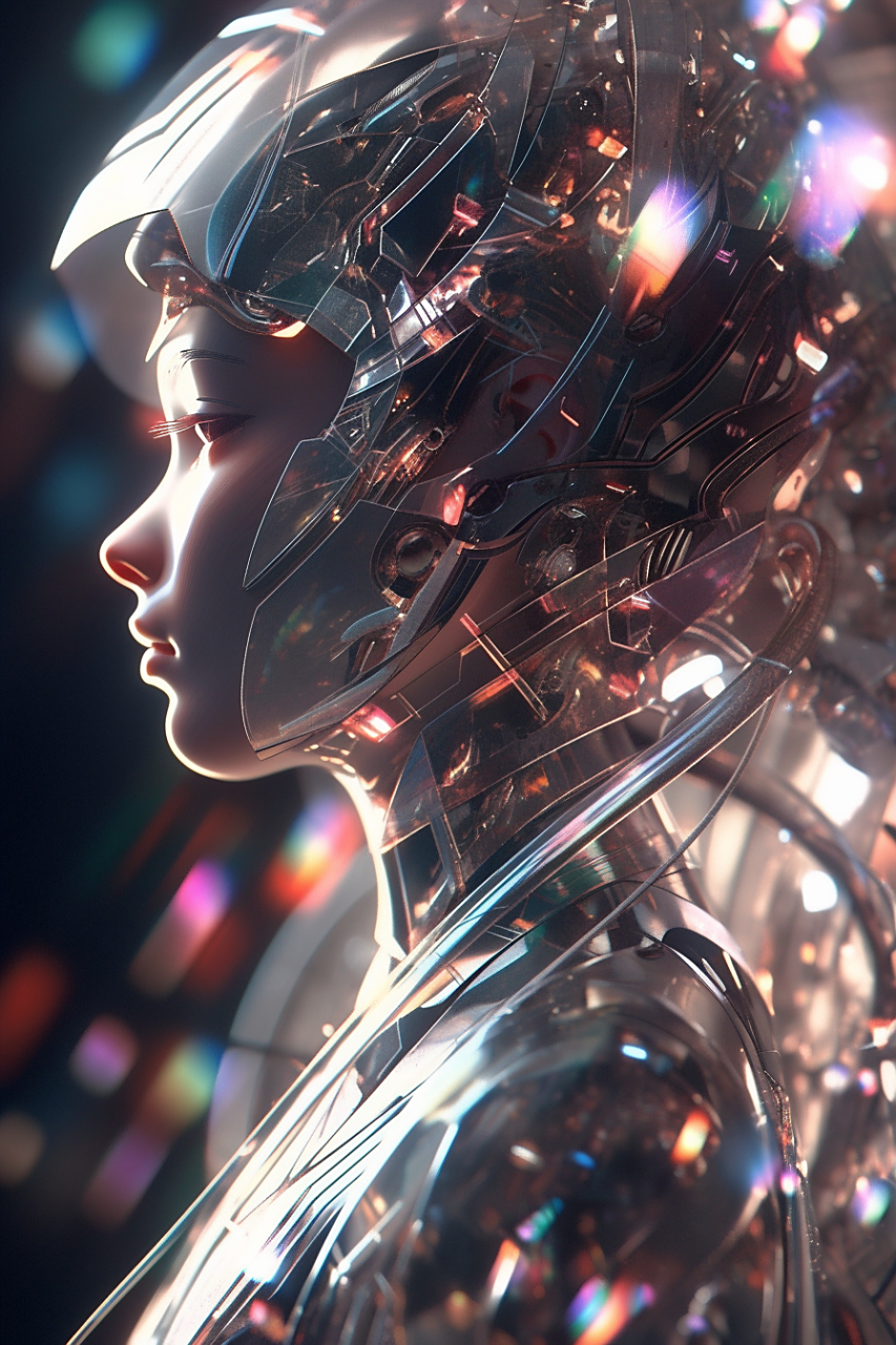 机械美女头像#ai绘画# #美女# #壁纸