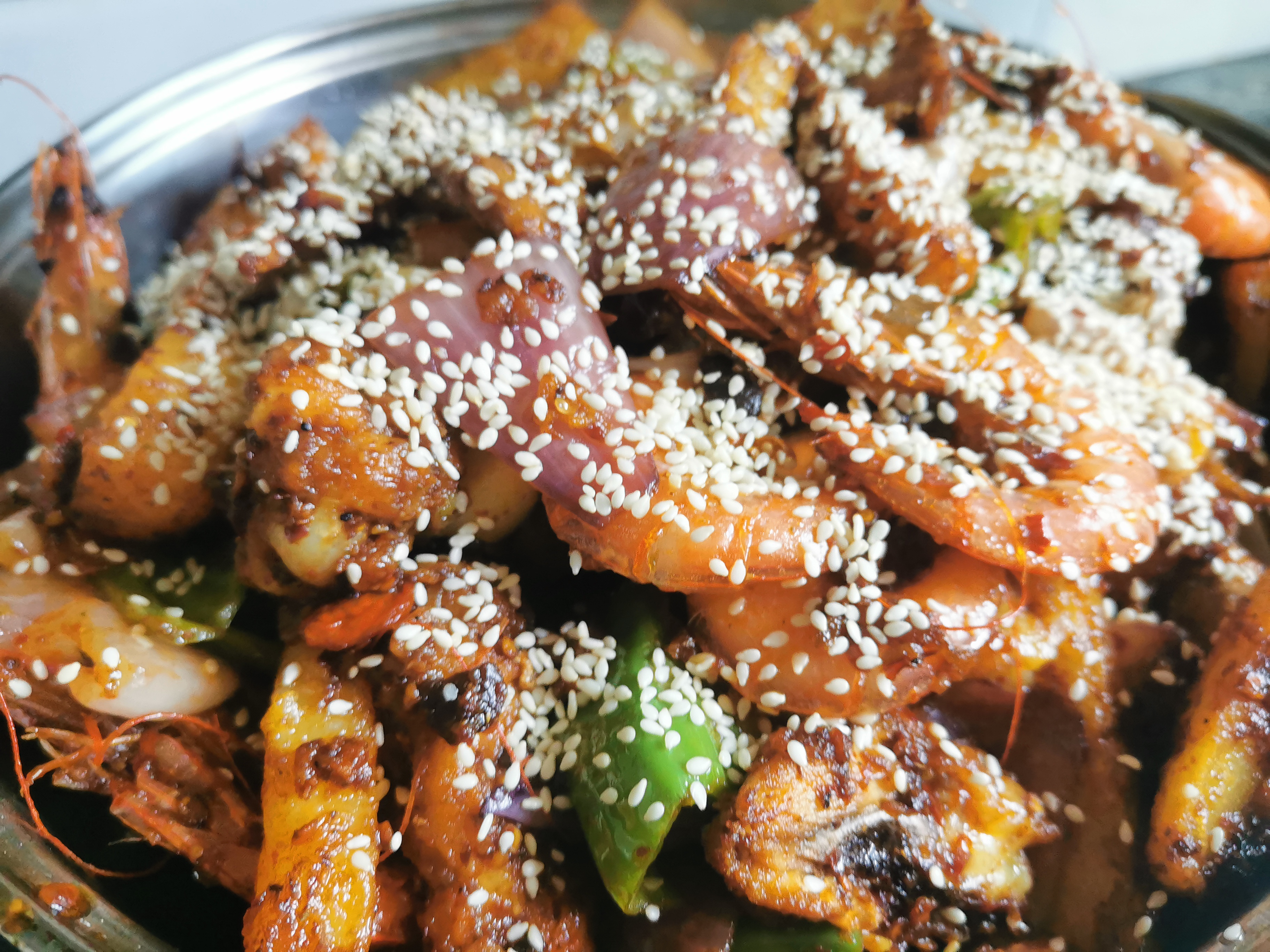 解锁鸡翅花甲虾干锅