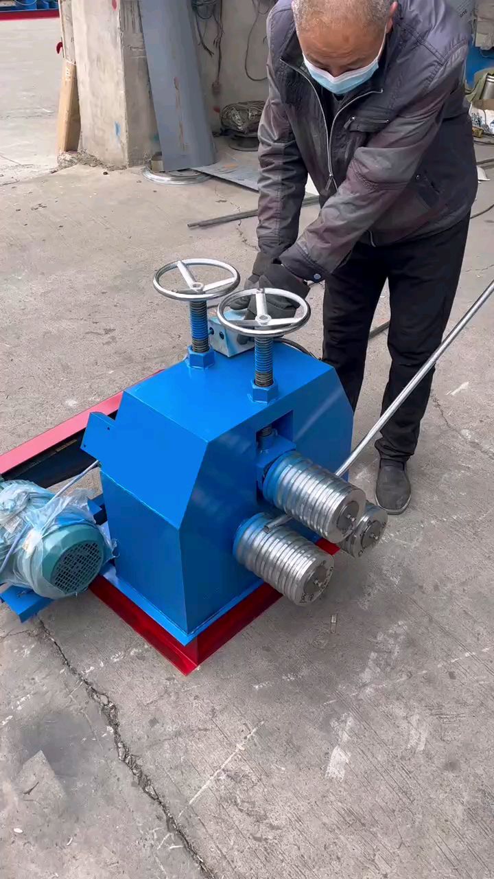 探头卷园机,圆管卷园机,槽钢卷园机通用款卷板机-度小视