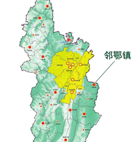 黔江区乡镇地图图片