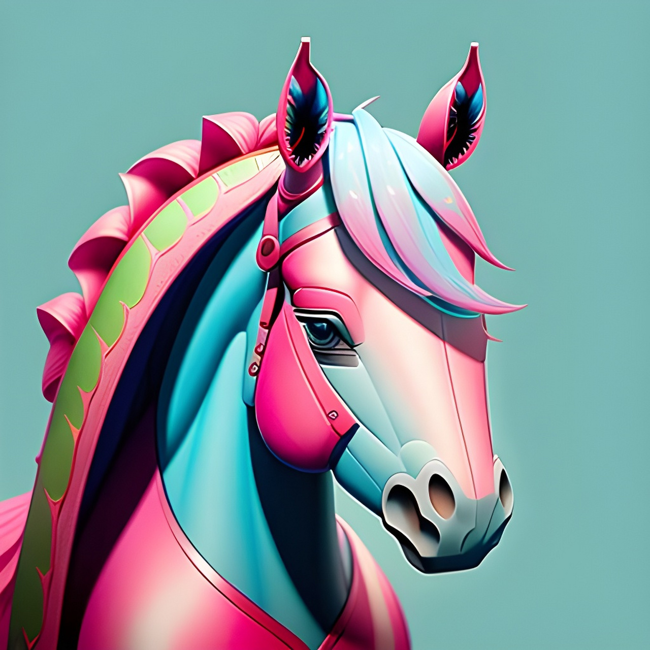 生肖马头像[比心][比心] #生肖#  #二次元美图#  #百度ai绘图黑科技