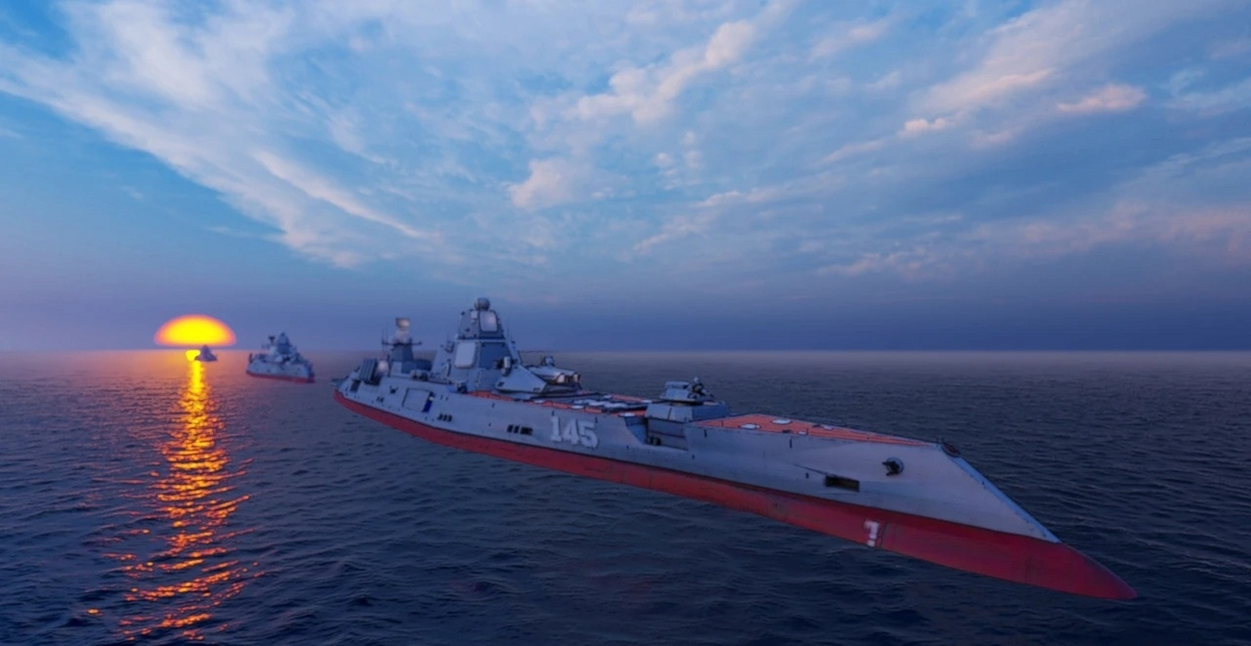 架空战舰:北方大国 喀琅施塔得级导弹巡洋舰局部细节展示.