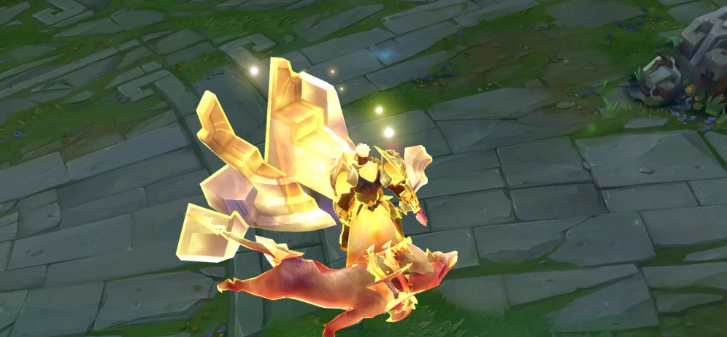 lol中金身特效,索拉卡像天使,剑姬的小螃蟹也变金色