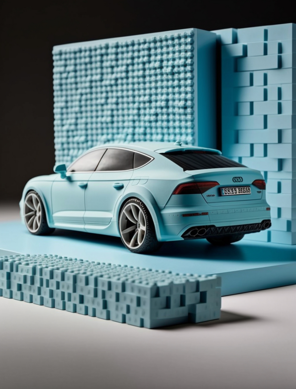 给奥迪做了一个乐高小车车.