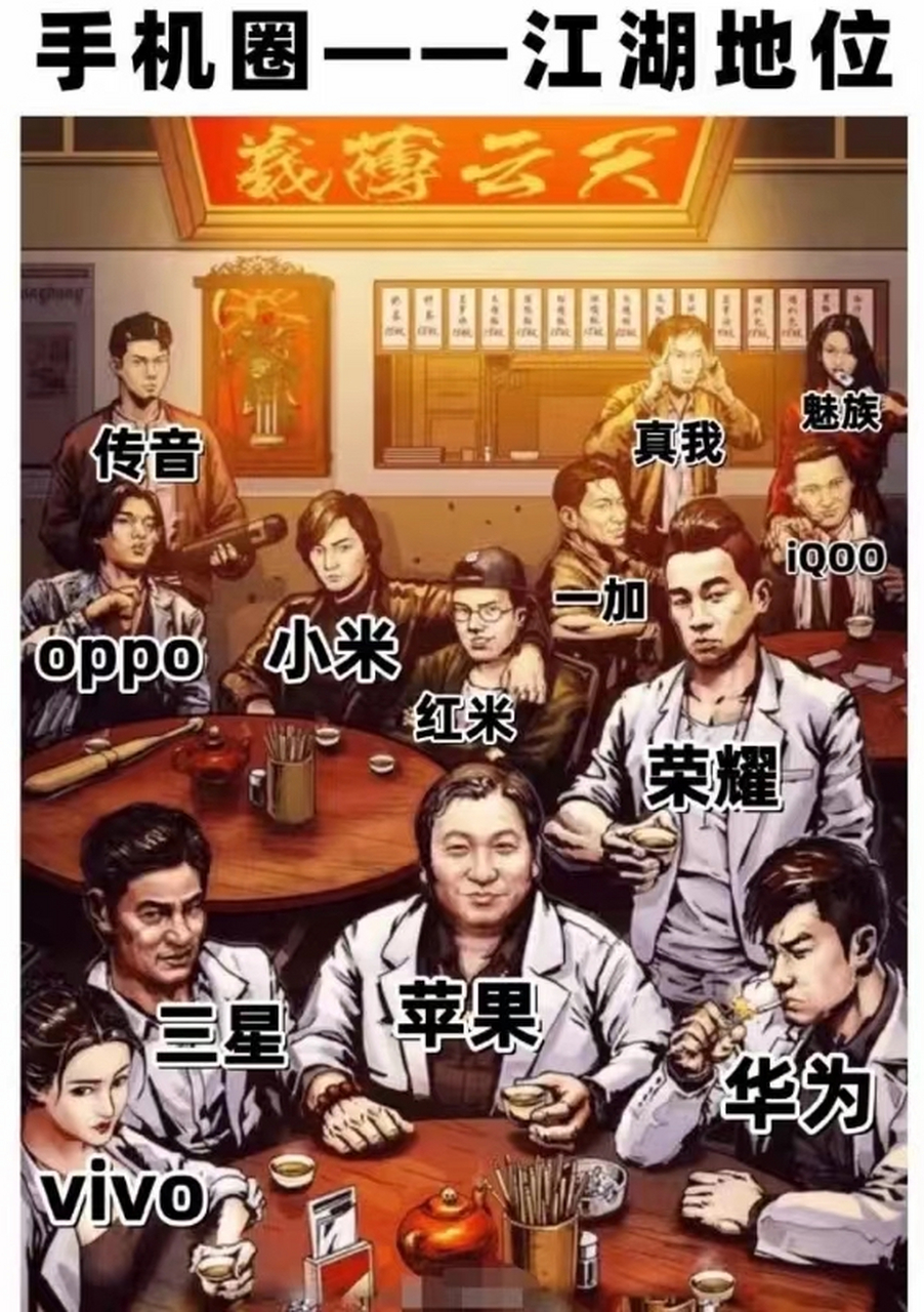 手机江湖地位… 苹果当然是老大,三星老二也没得说!