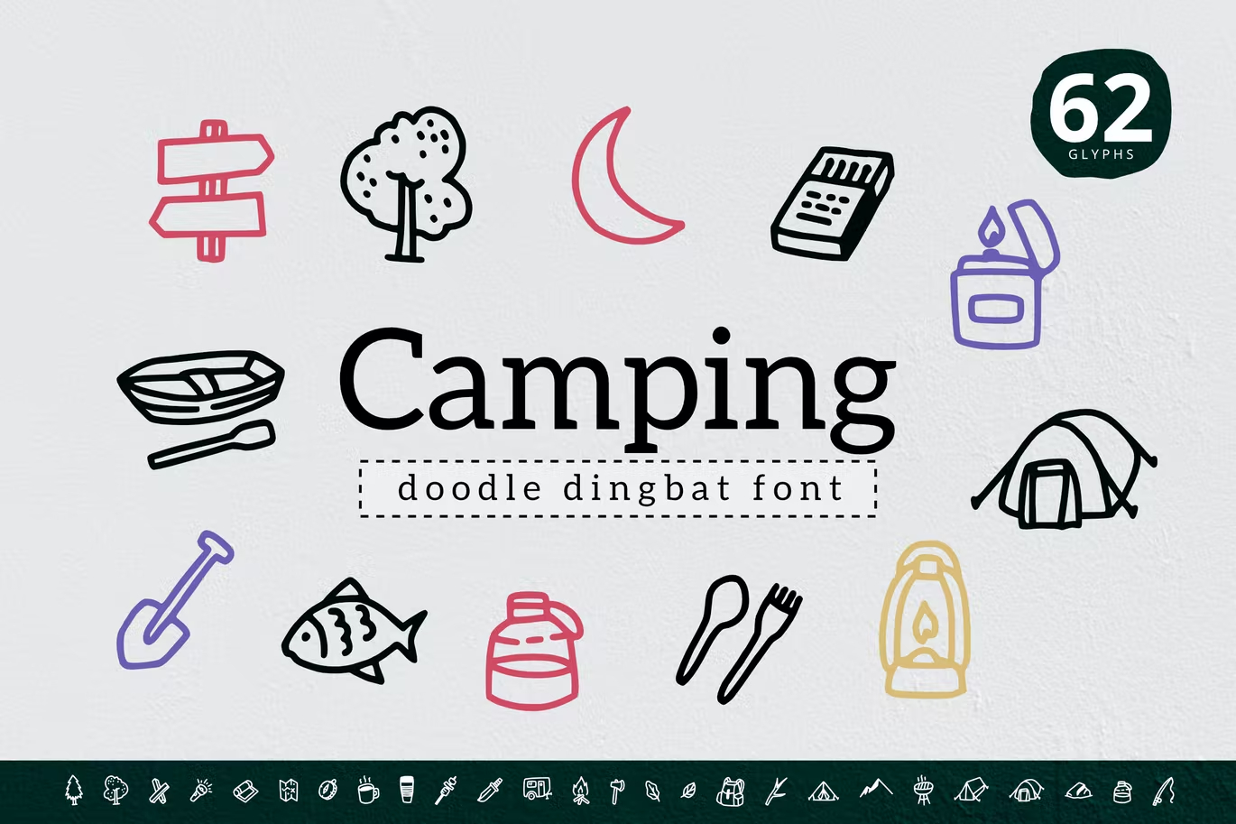 Camping Dingbat Font.jpg