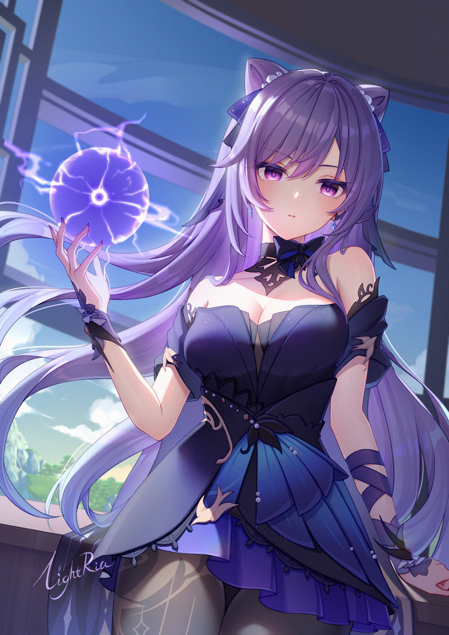 璃月雷神刻晴 刻师傅 画师:lightria
