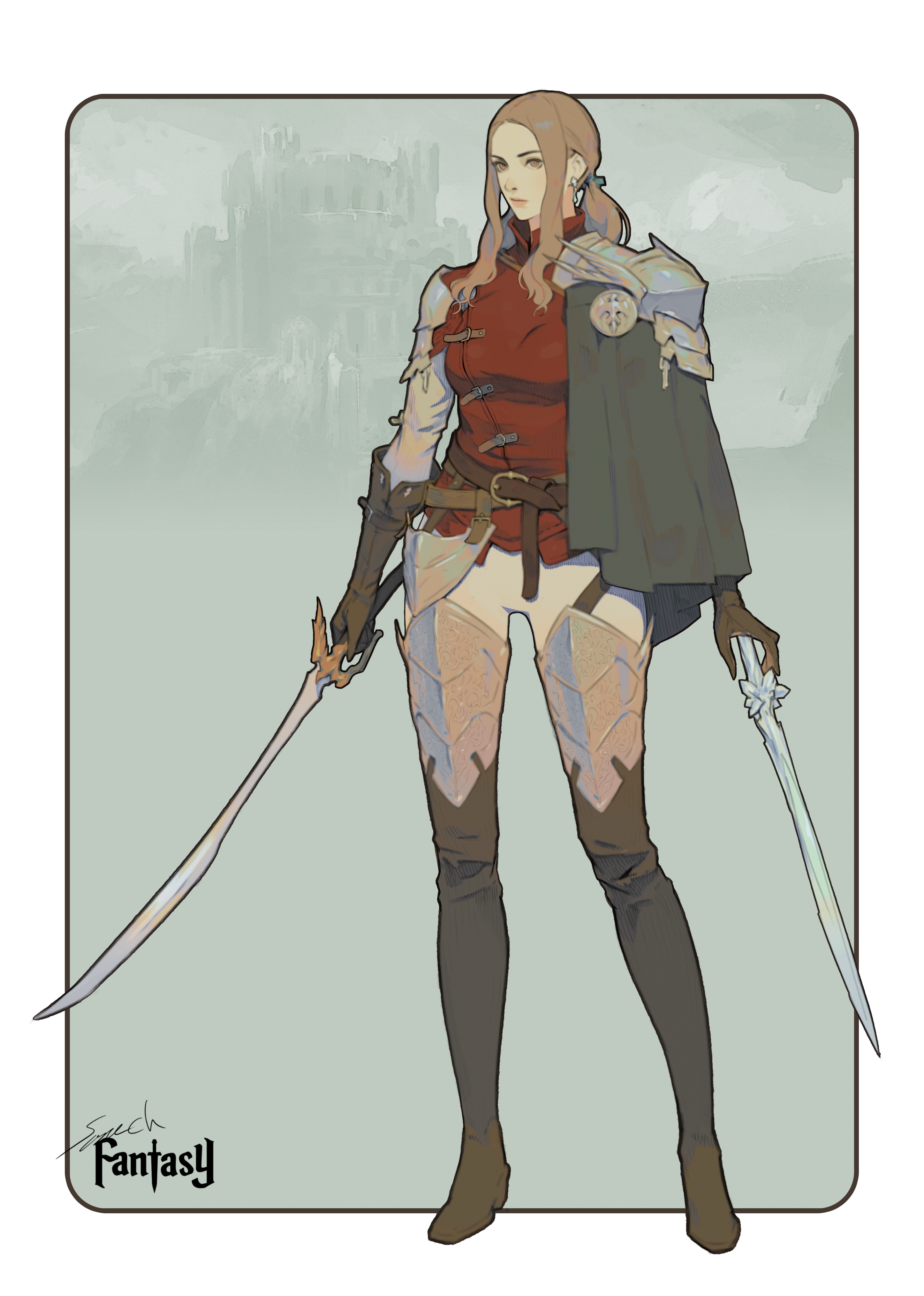 画师tsonech人物设定插画欣赏