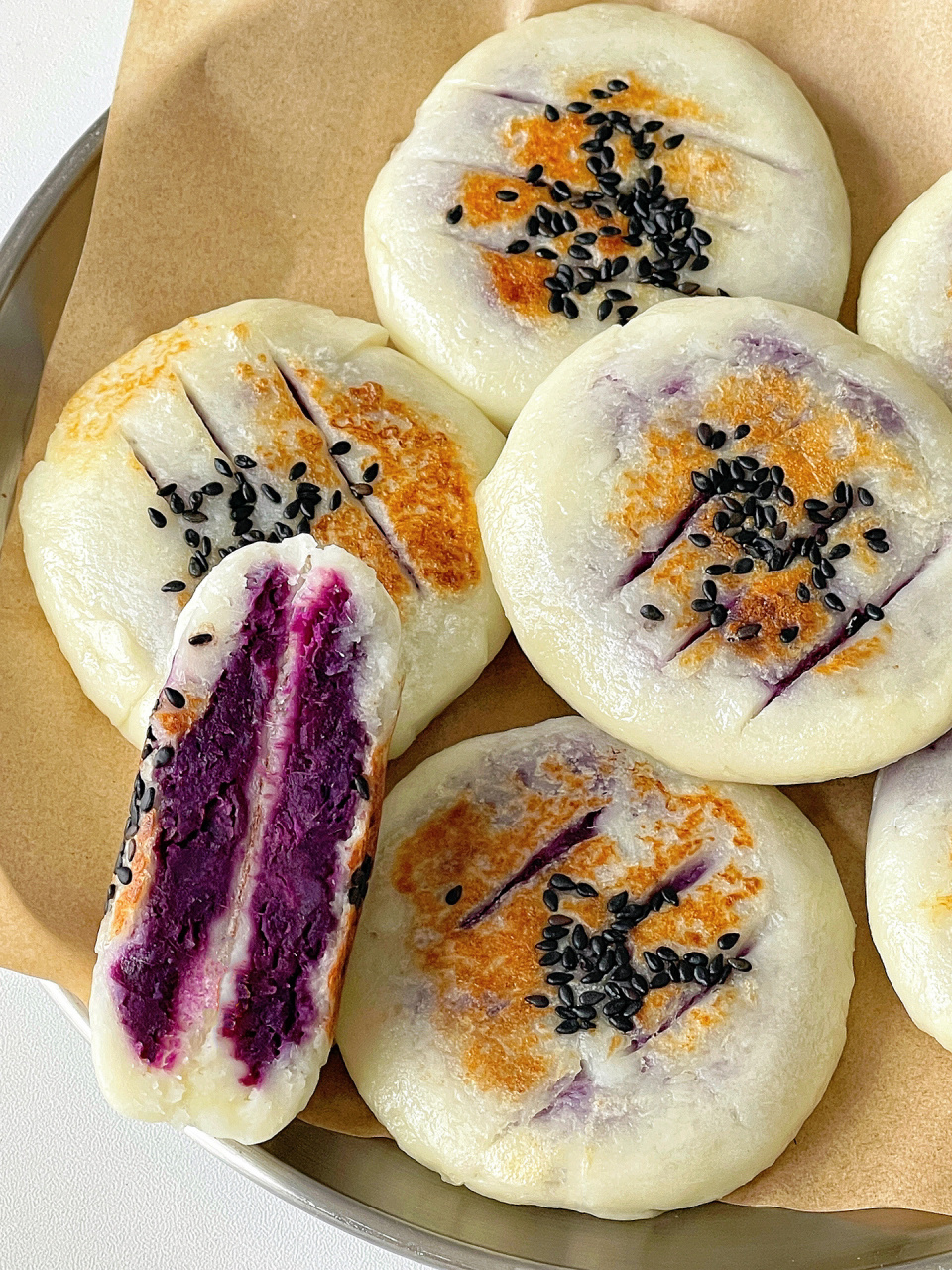 不加一滴水7515奶香十足易消化 山药紫薯饼|||山药和紫薯这样做真