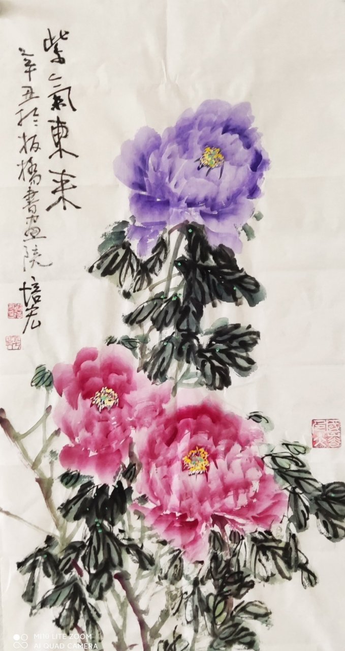 每日书画欣赏 刘培宏画牡丹