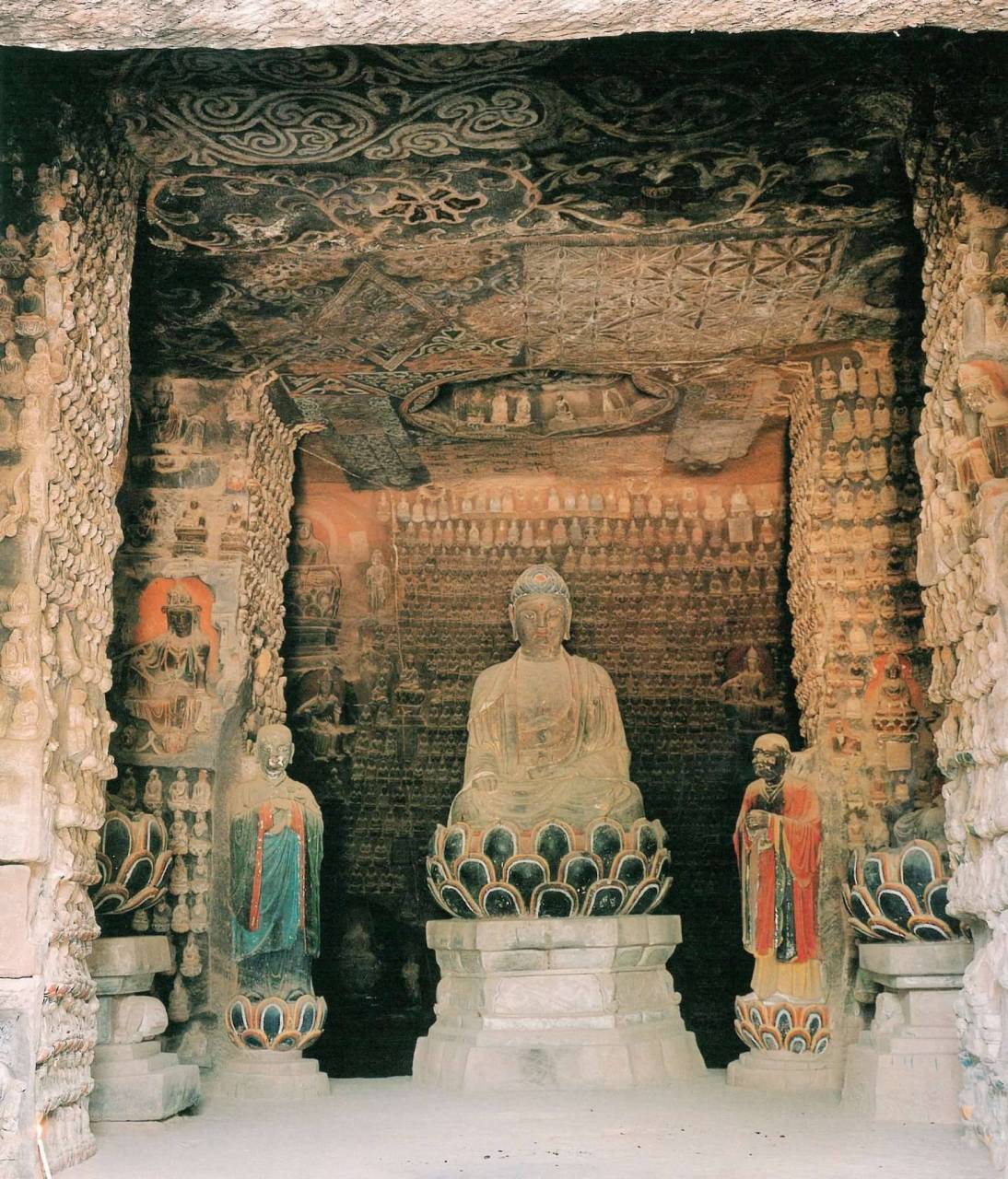 陕西富县石泓寺石窟第2窟内景(金皇统年间,1141—1149年)#传统文化