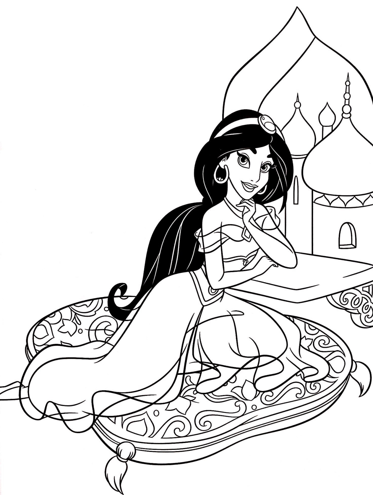 迪士尼公主线稿