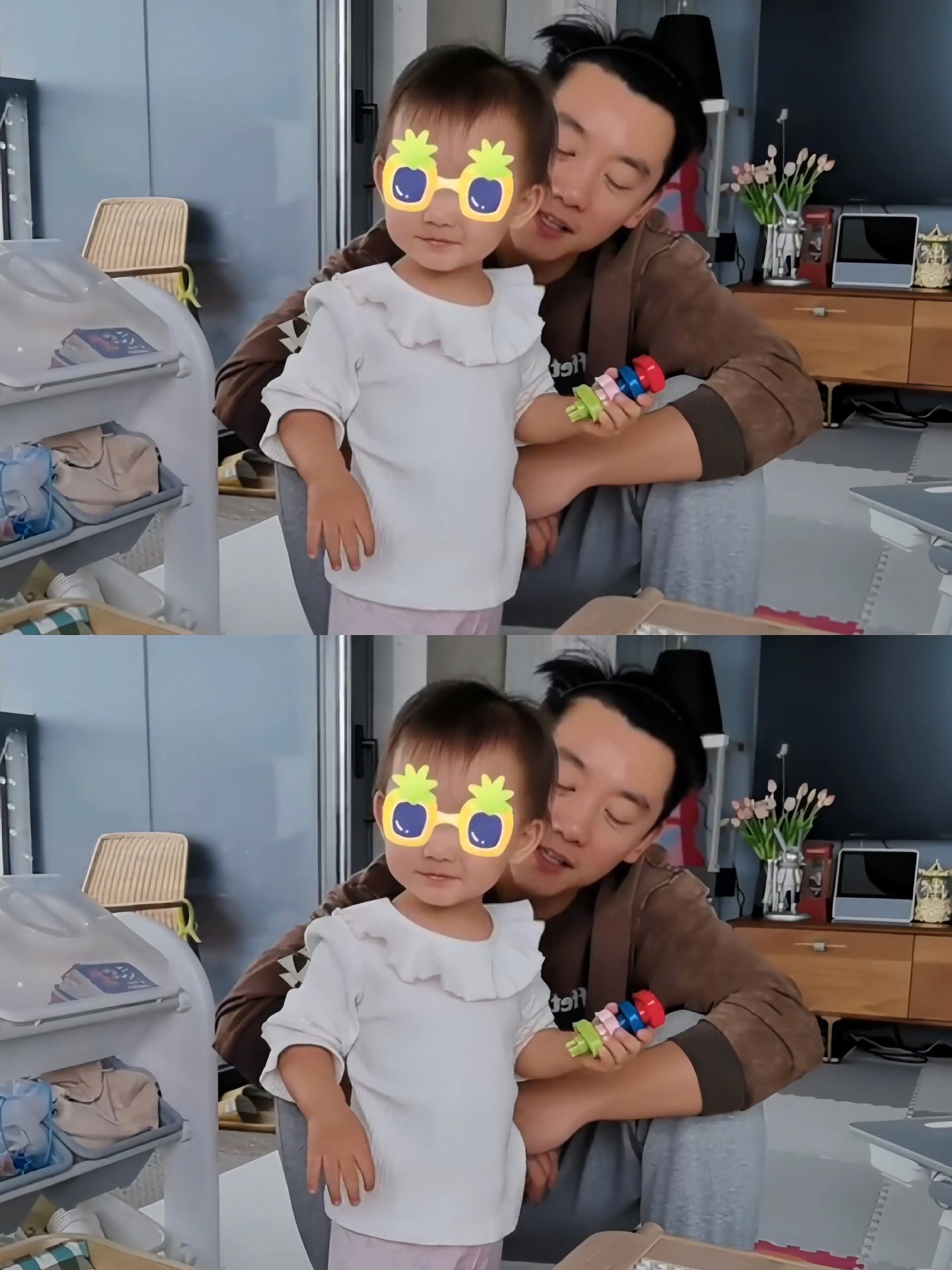 郑恺和苗苗的三胎宝宝满月了!