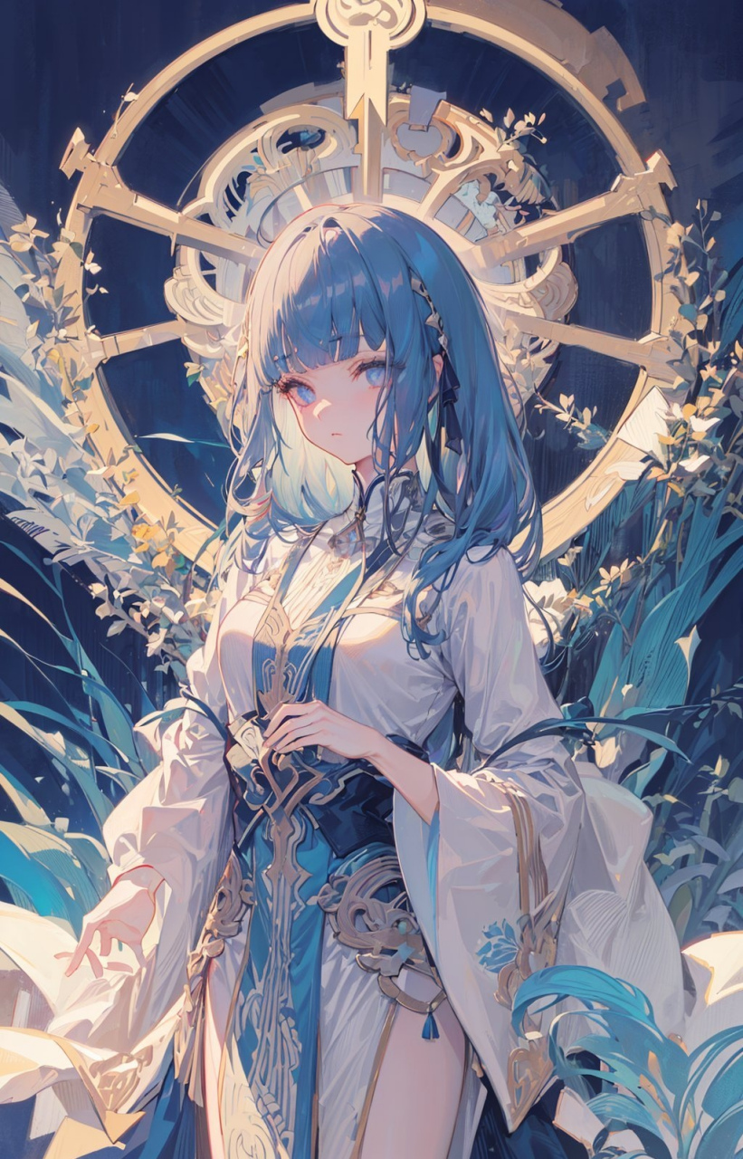 ai创作:少女魔法师,光影之中的美丽. #动漫# #插画# #二次元