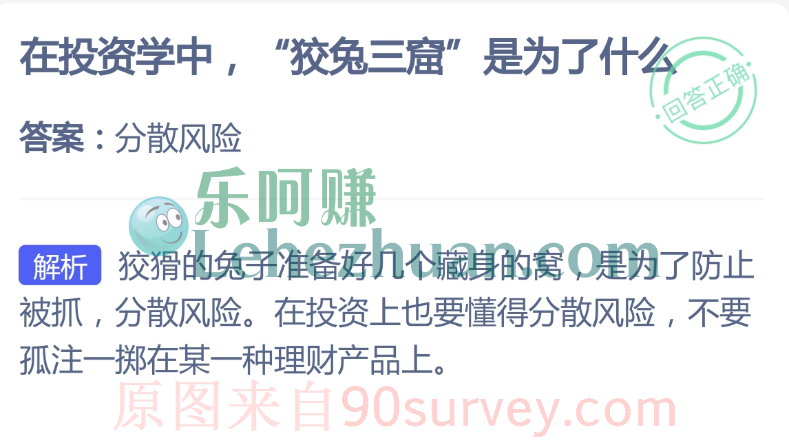 在投资学中，“狡兔三窟”是为了什么？