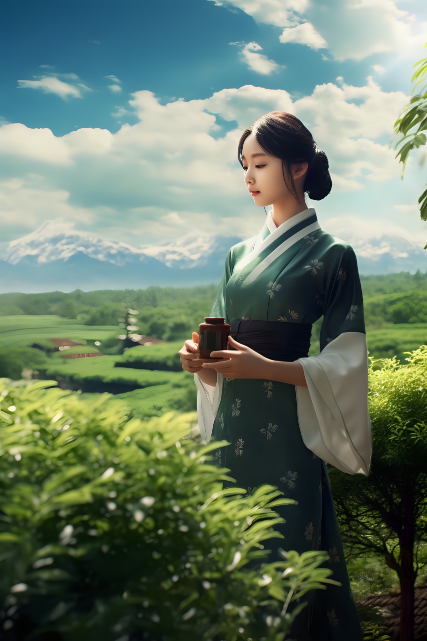 采茶姑娘#ai绘画# #美女# #壁纸