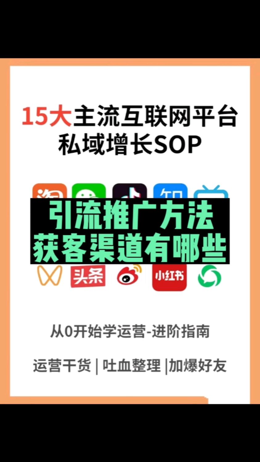 線上推廣渠道有哪些,推廣引流獲客方法有哪些