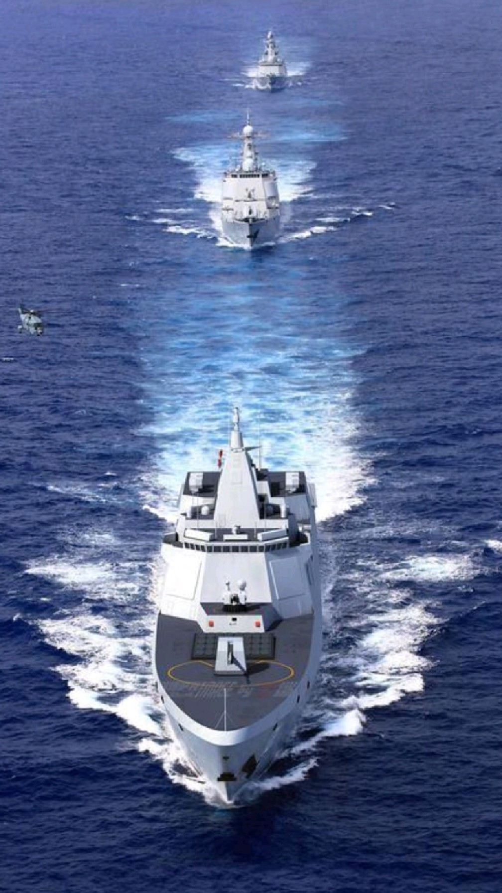 7艘055大驱,震撼亮相