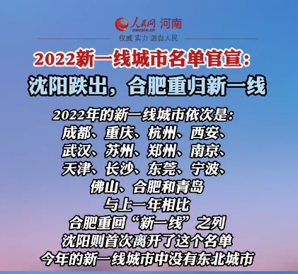新一线城市名单官宣新一线真的等于一线城市吗