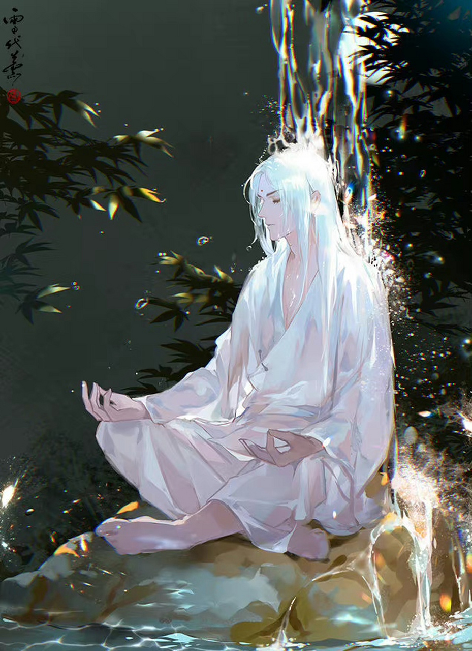 《一人之下》正在打坐的张灵玉,小师叔,你好美啊