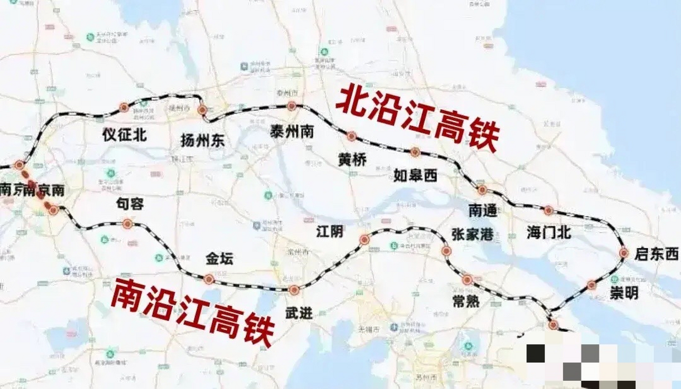 北沿江高铁路线规划图图片