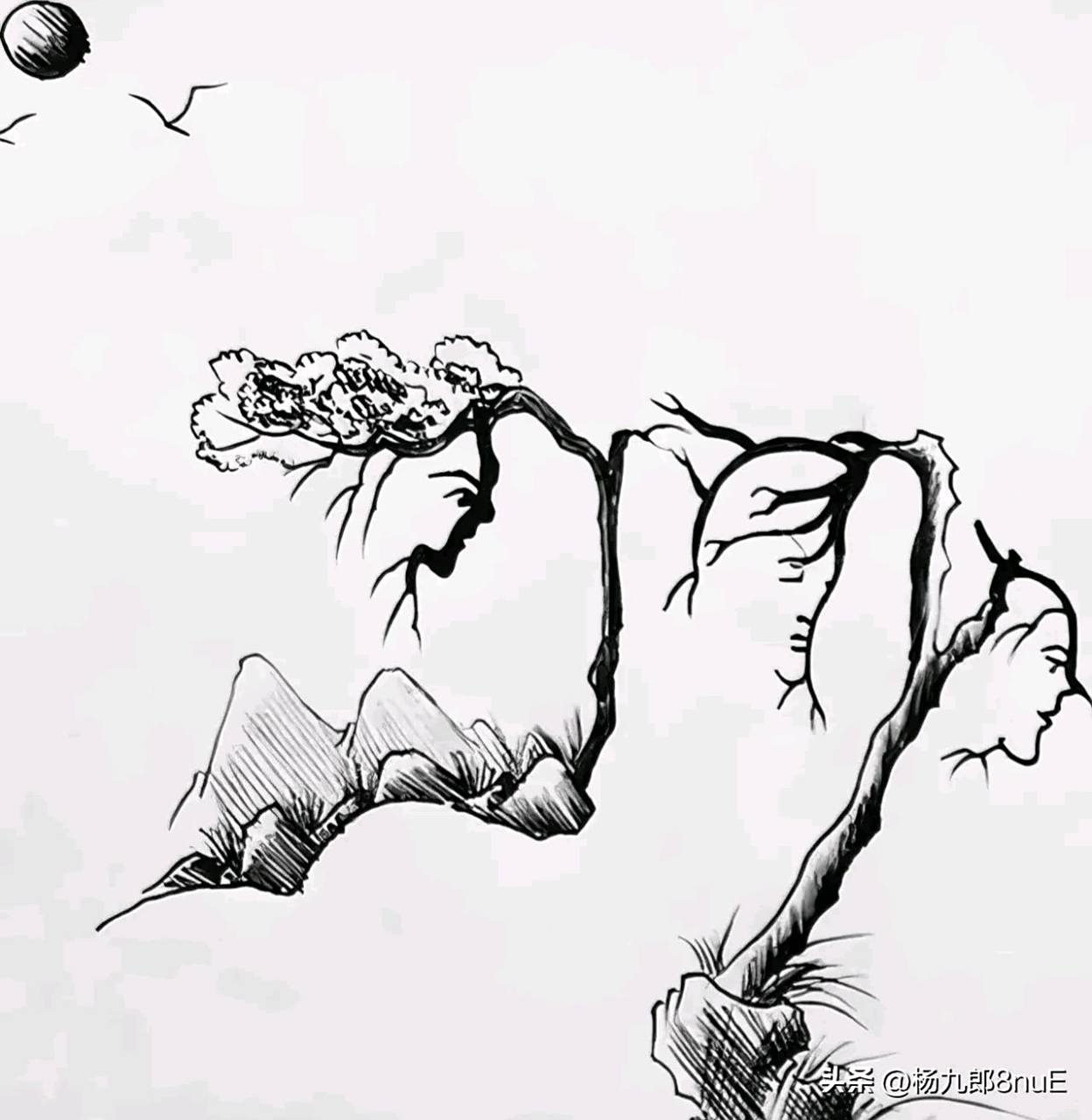 考眼力:你能看到图中隐藏有几张人脸吗,眼力好的人很快就找齐.