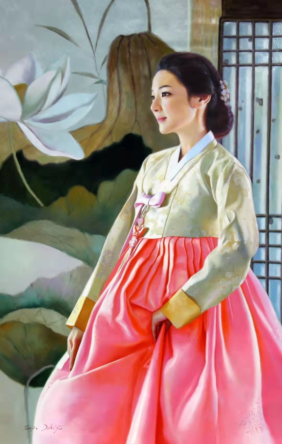 朝鲜人物油画 精品超写实作品
