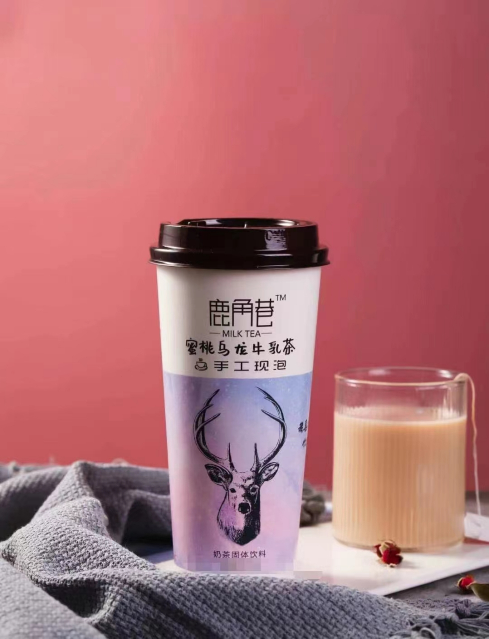 网红爆品 鹿角巷奶茶   有鹿角巷蜜桃乌龙牛乳茶~鹿角巷黑糖鹿角牛乳