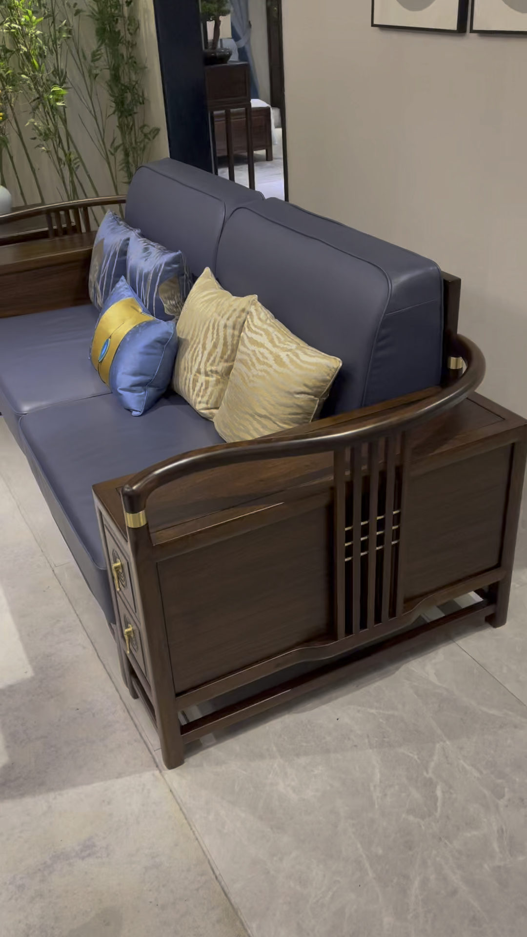 新中式实木沙发大户型客厅实木家具苏州百木一青新中式家具工厂