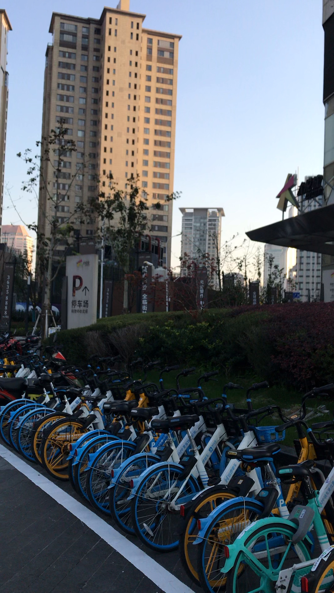 上海街景实拍静安大学城东北门后面未知名的路