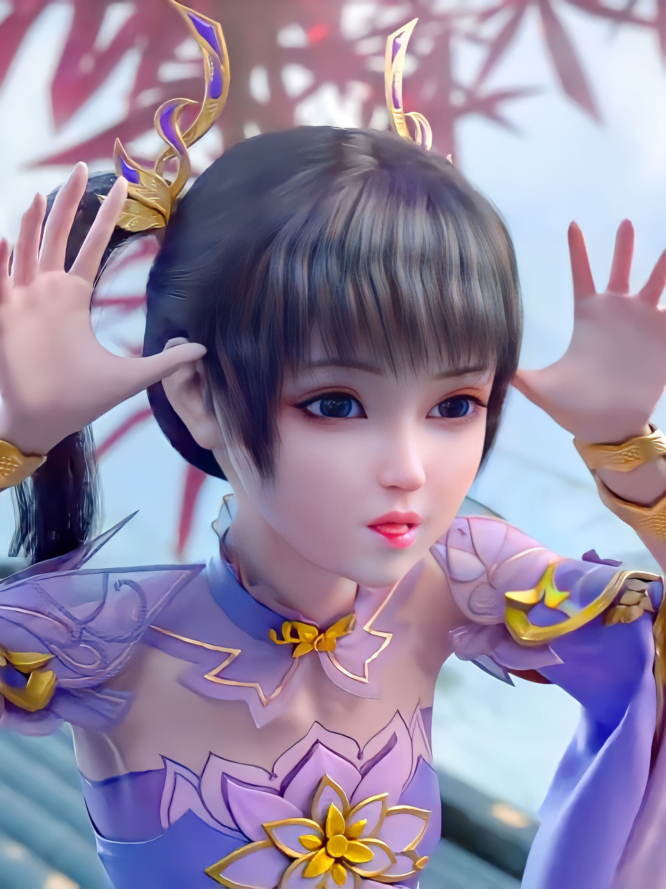 可爱萝莉紫妍精美壁纸#斗破苍穹# #可爱