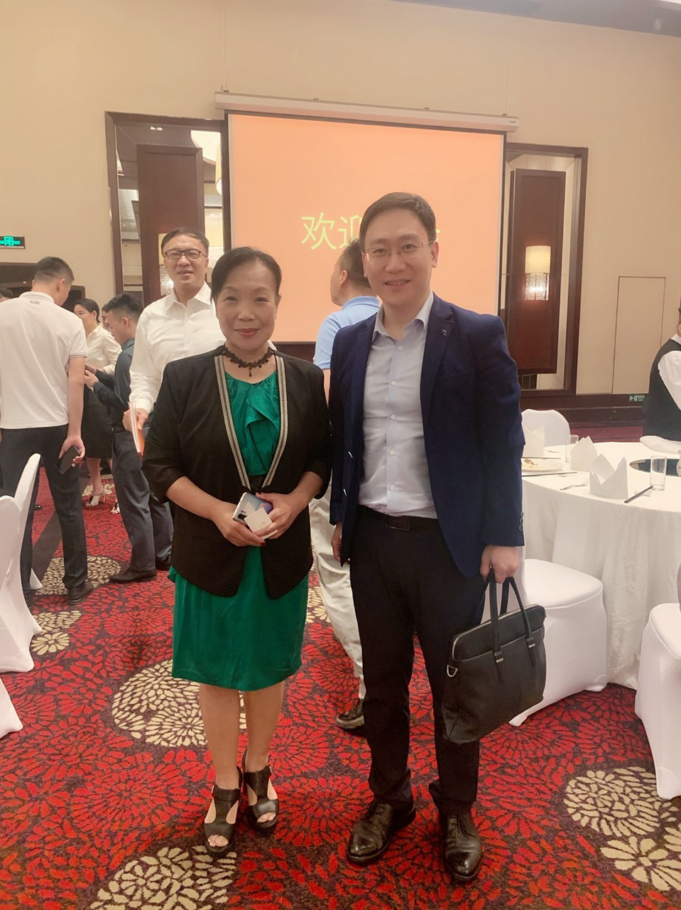 不追明星追劳模,会议间隙偶遇李素丽老师.