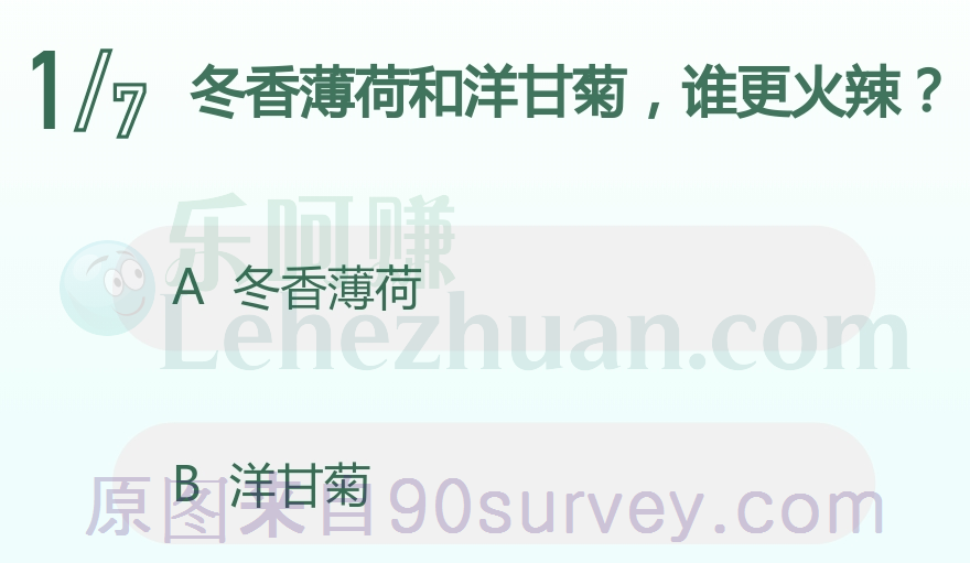 冬香薄荷比洋甘菊更火辣