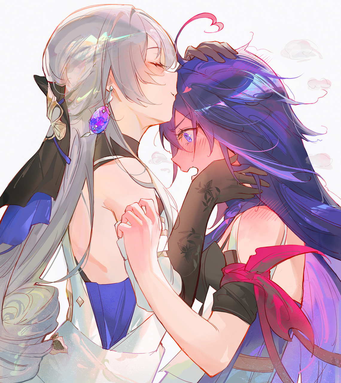 希儿和布洛妮娅贴贴 画师:qiandai以宇