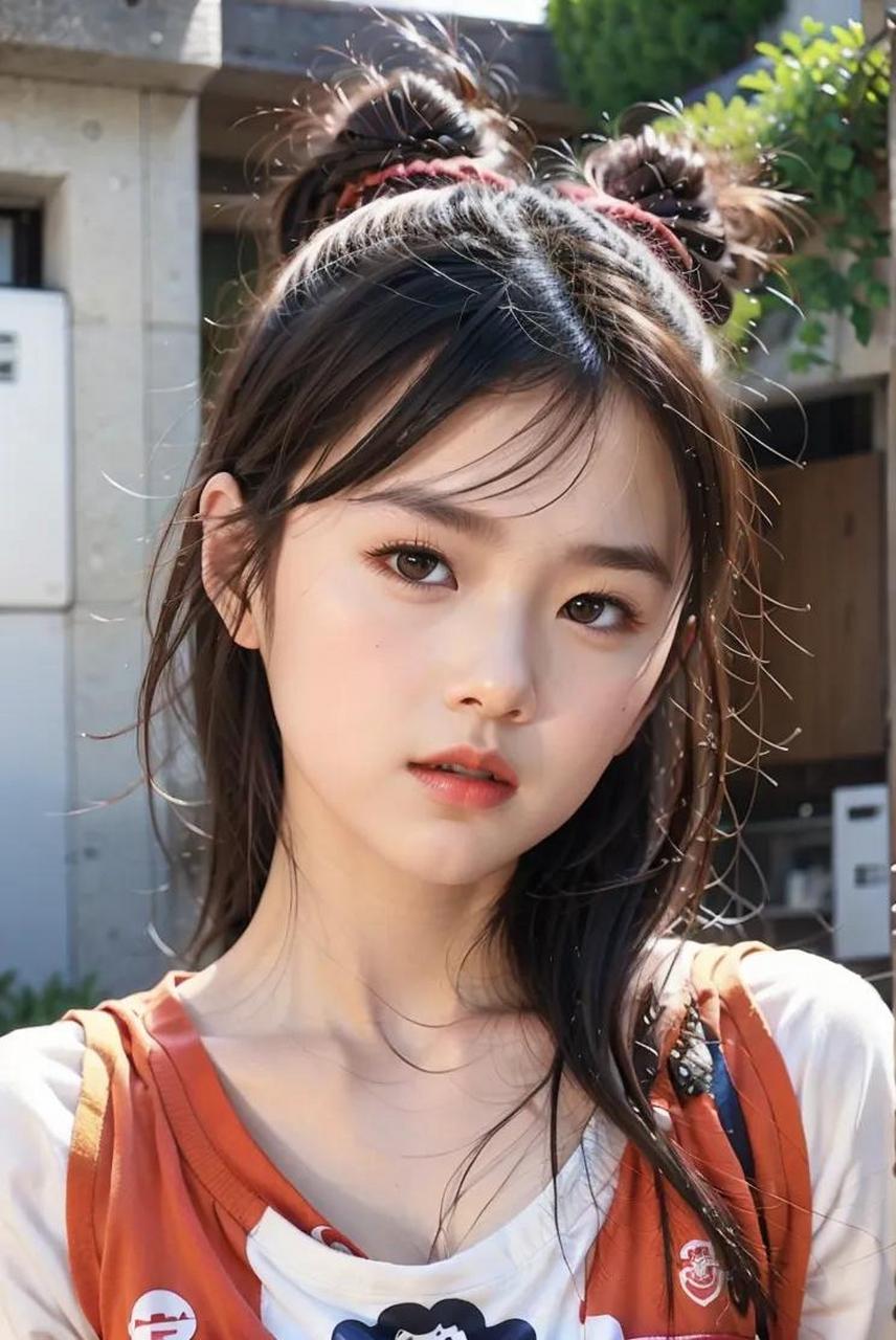 可爱的小姐姐写真,丸子头美少女艺术照#美女# #养眼美女# #美女小姐姐