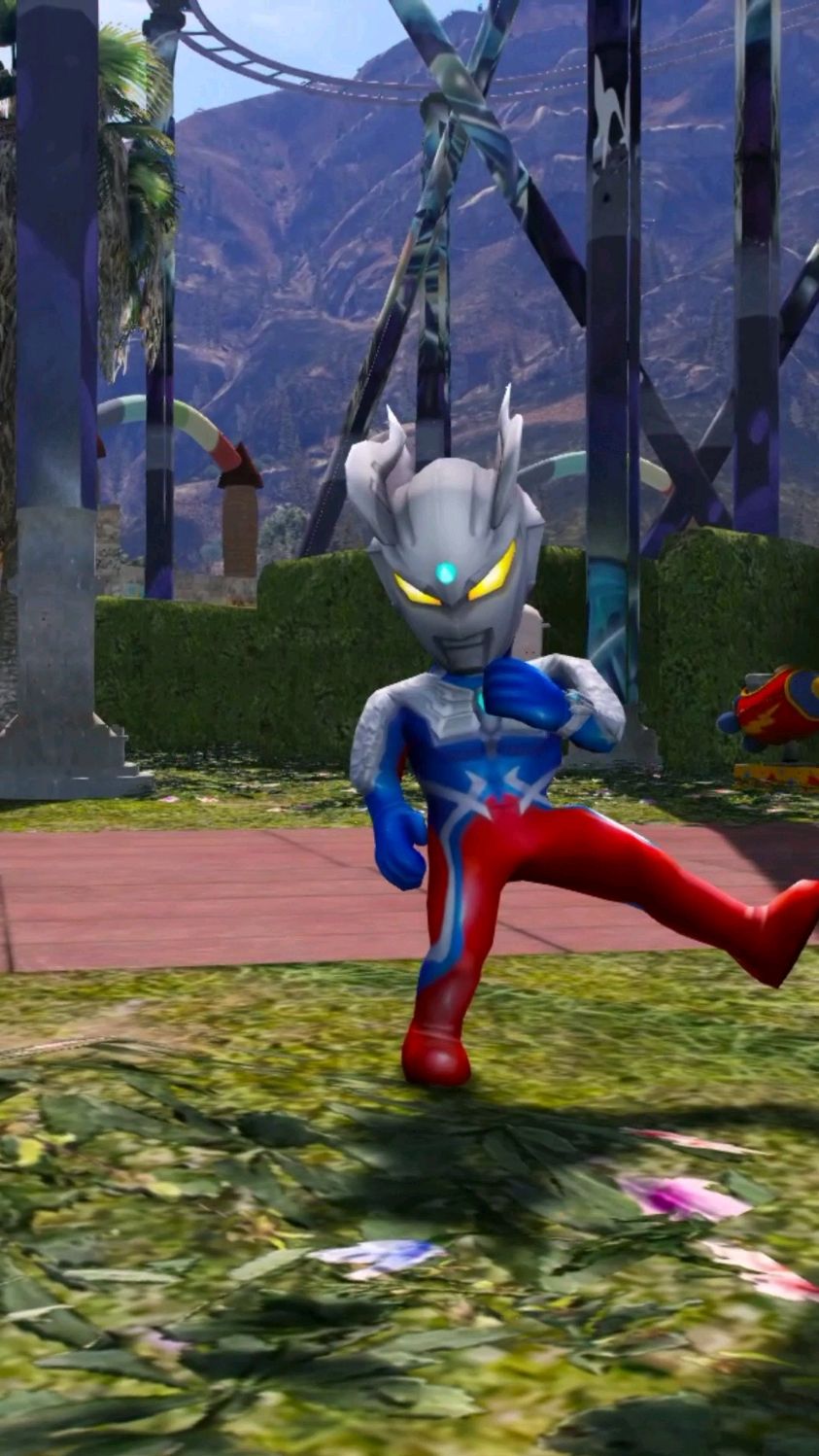 小迪迦生小赛罗的气,怪他没带小朋友到游乐场玩