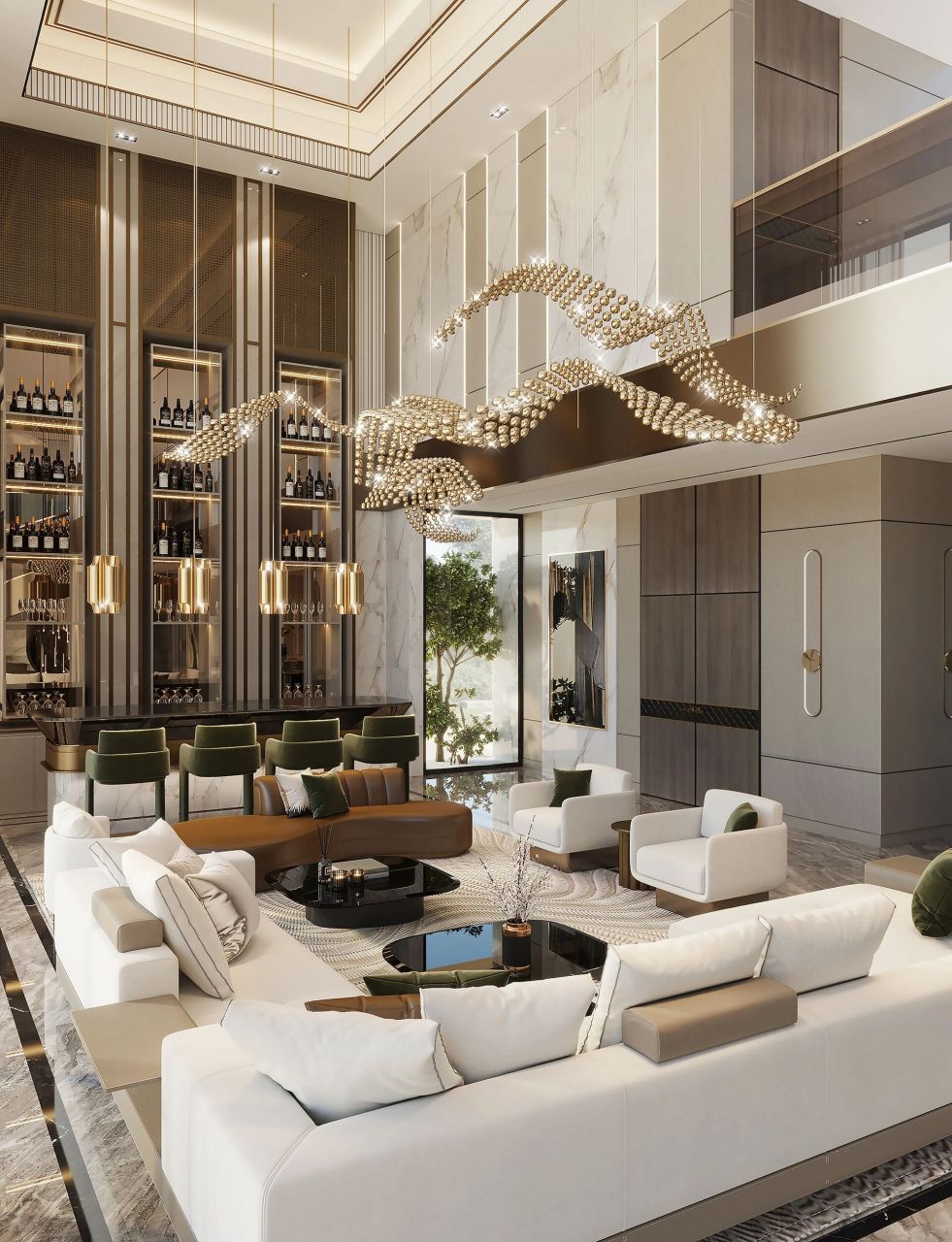 天空一声巨响,旋转楼梯 挑空客厅闪亮登场 	 -这谁看了不得哇塞一句啊