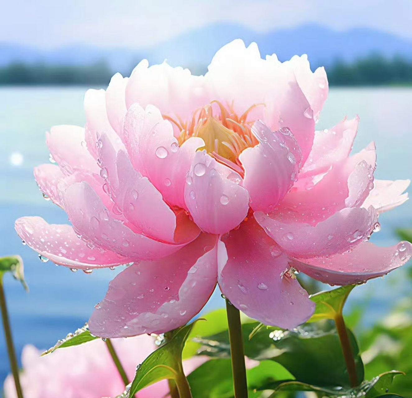 雨中唯美仙花,真美,令人陶醉了!