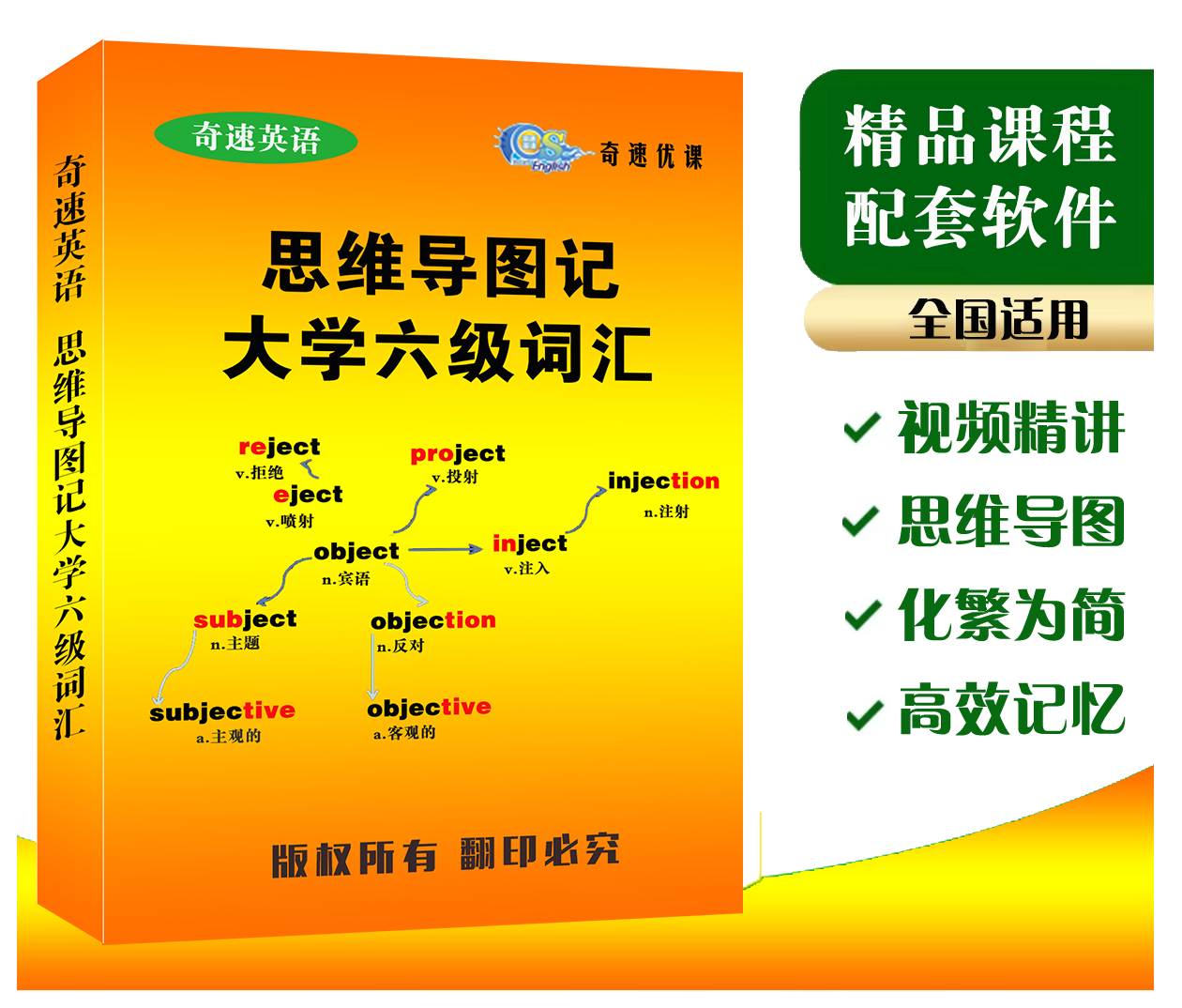 奇速英语思维导图记大学英语四六级词汇的六大优势_视觉记忆_效果