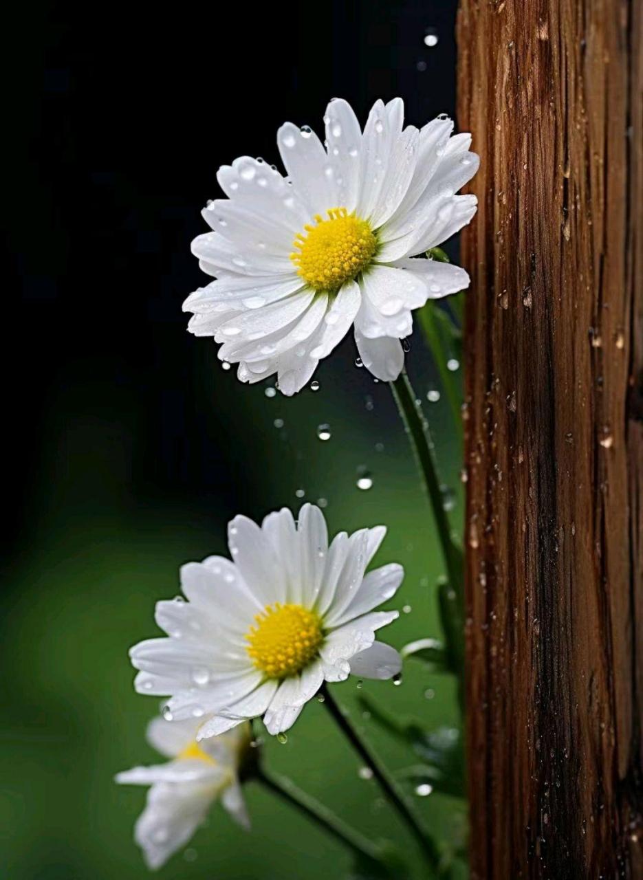 雨中菊花图片图片