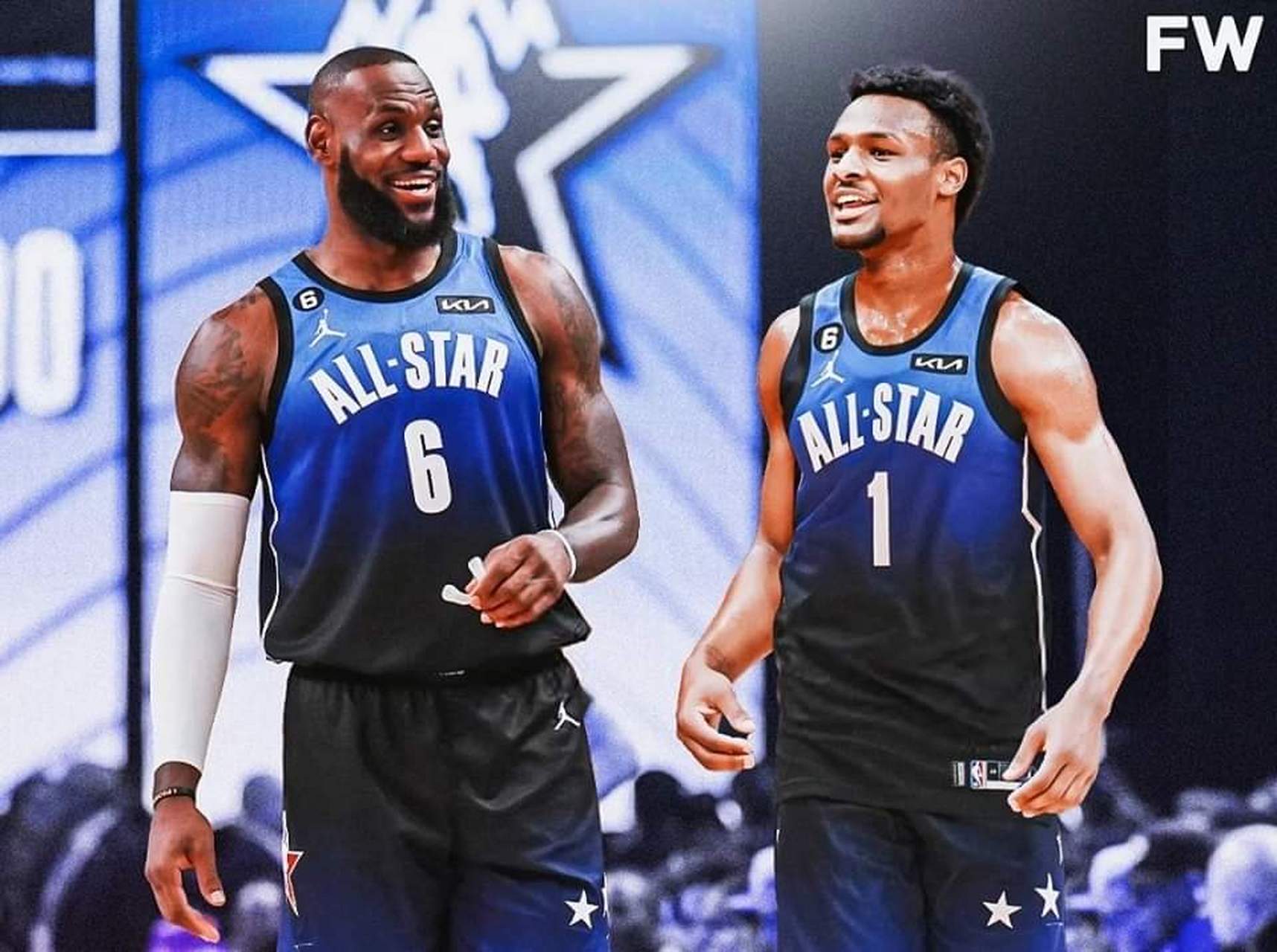 布朗尼·詹姆斯和勒布朗·詹姆斯不仅会成为第一对在nba比赛中一起