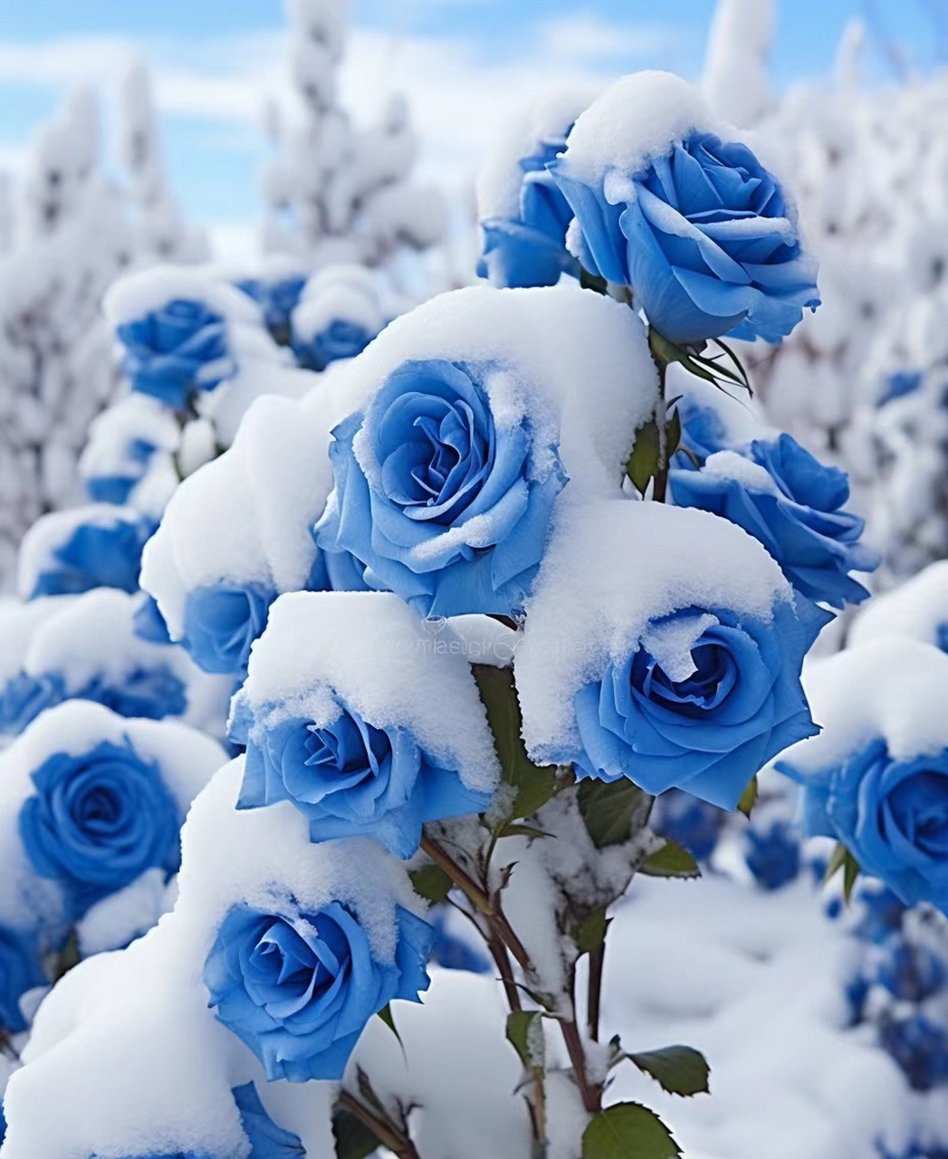 冬雪里的浪漫玫瑰#我的旅行日记