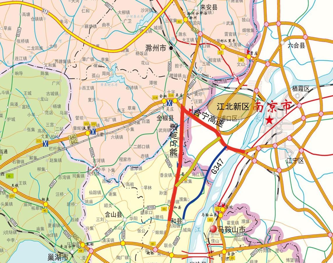 和县地图 和县县域旅游规划图