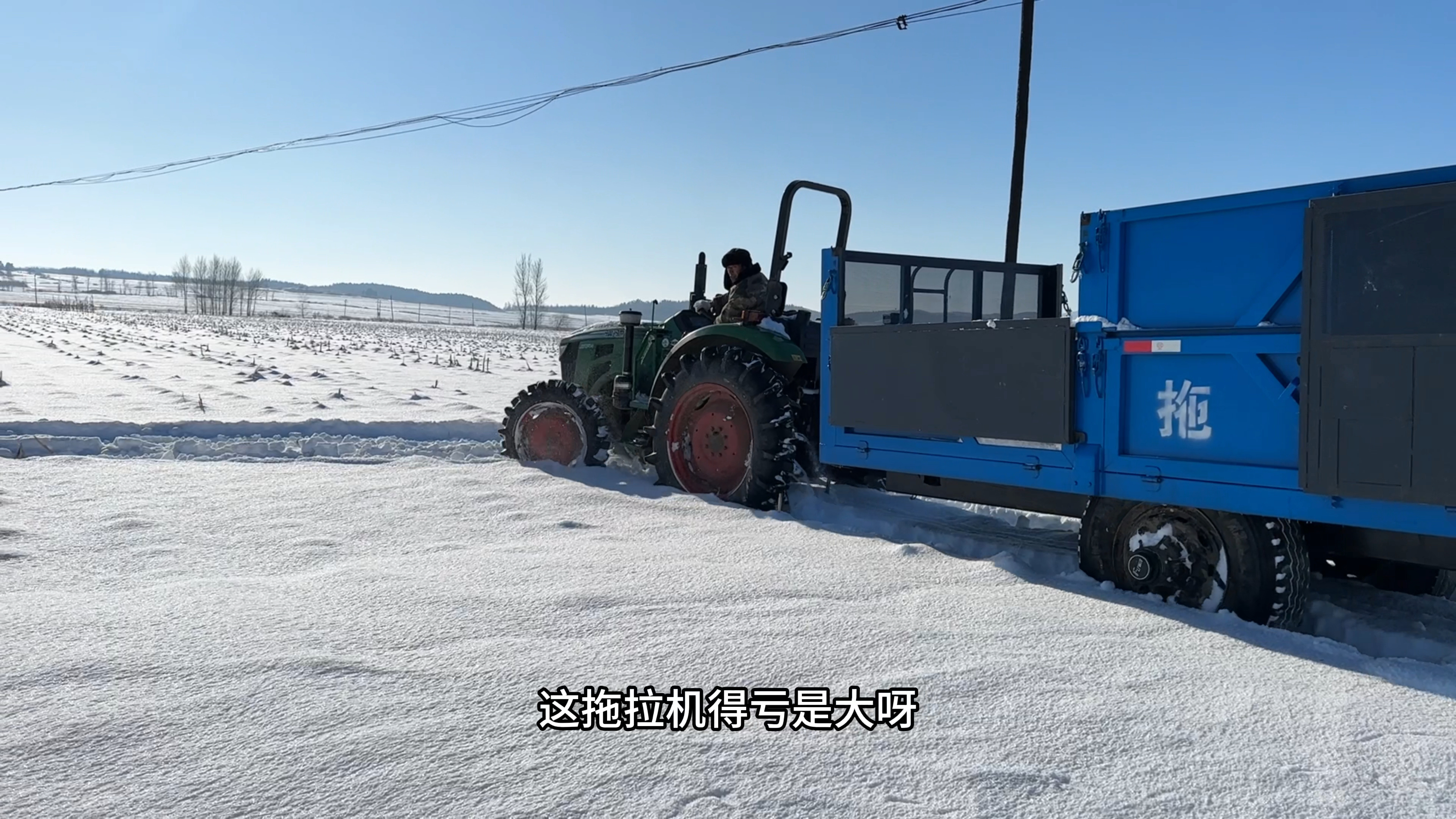 农历10月有小阳春,东北老妈把小鸡冻在缸里,老爸拉雪倒自家地里