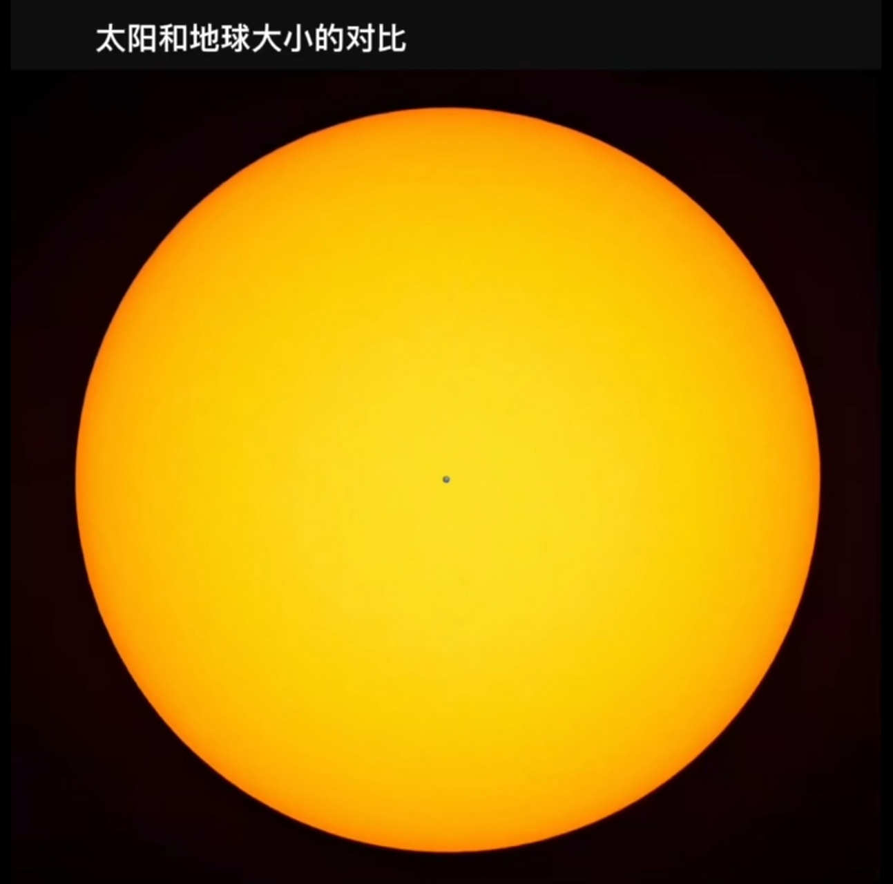 太阳和地球大小对比
