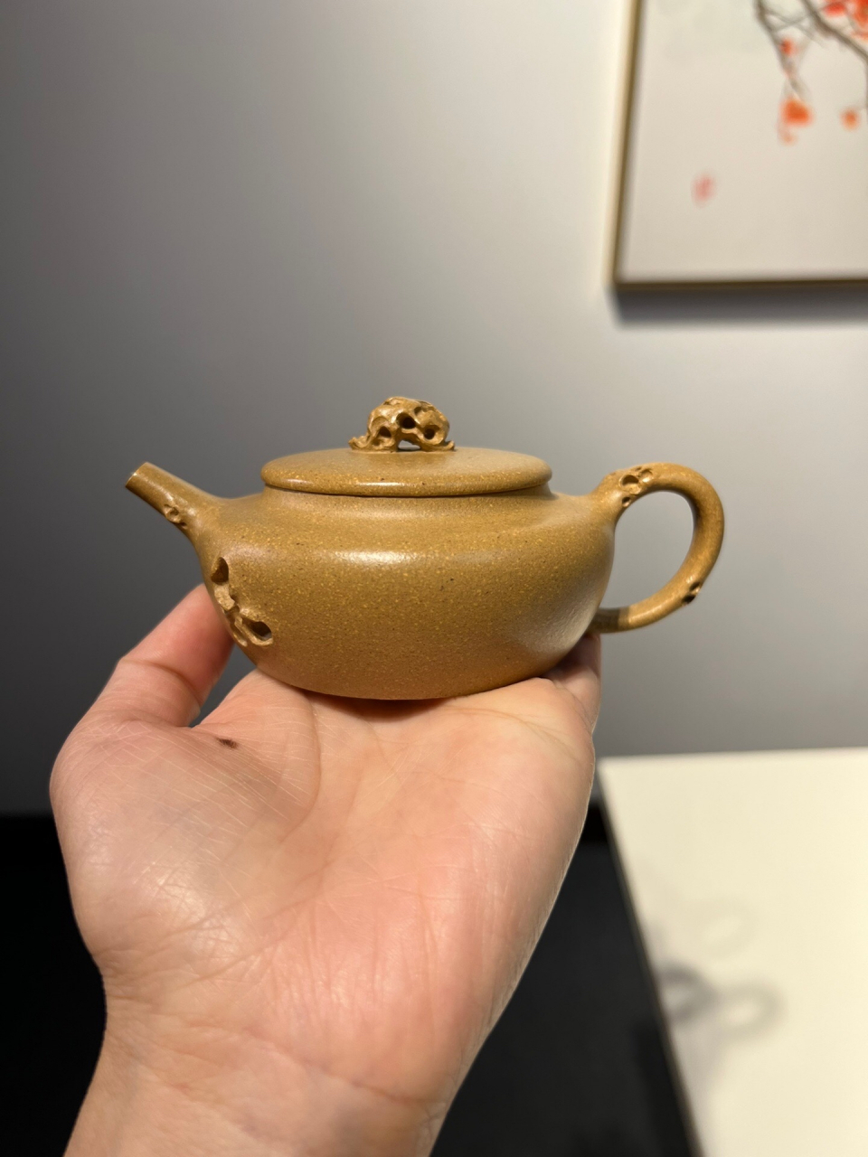 【 石韵 】 原矿黄金段 容量 130cc 壶钮呈现太湖石形状,形奇,纹美