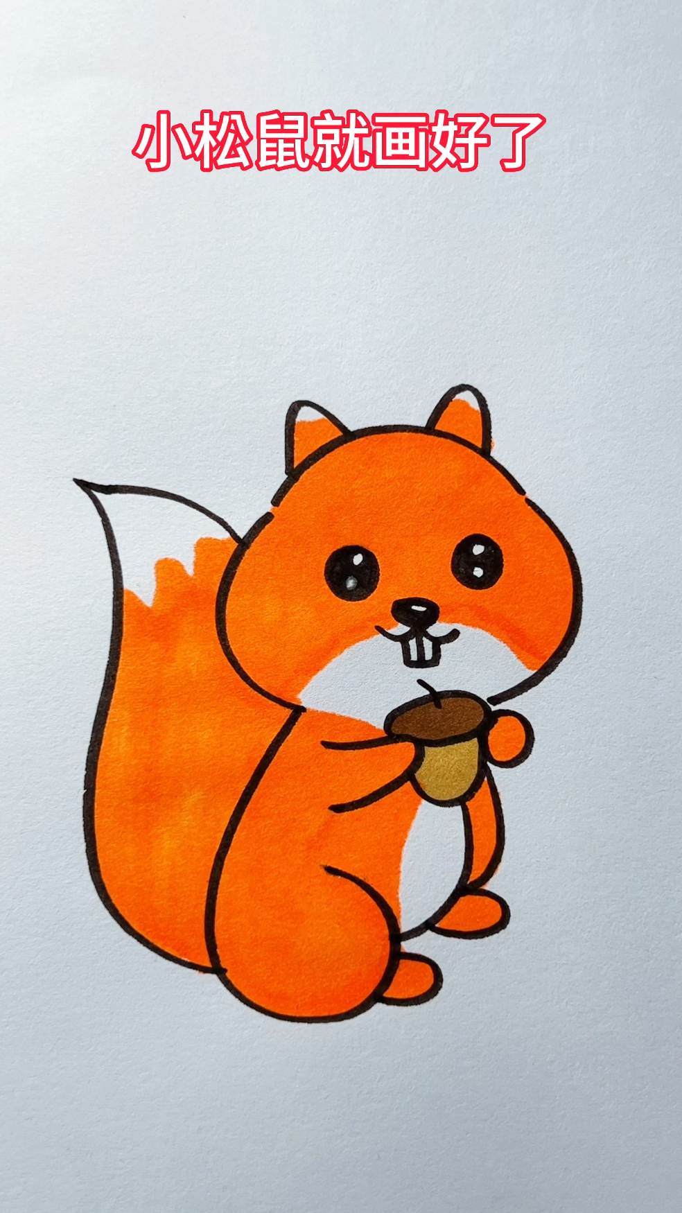 怎么画可爱的小松鼠图片