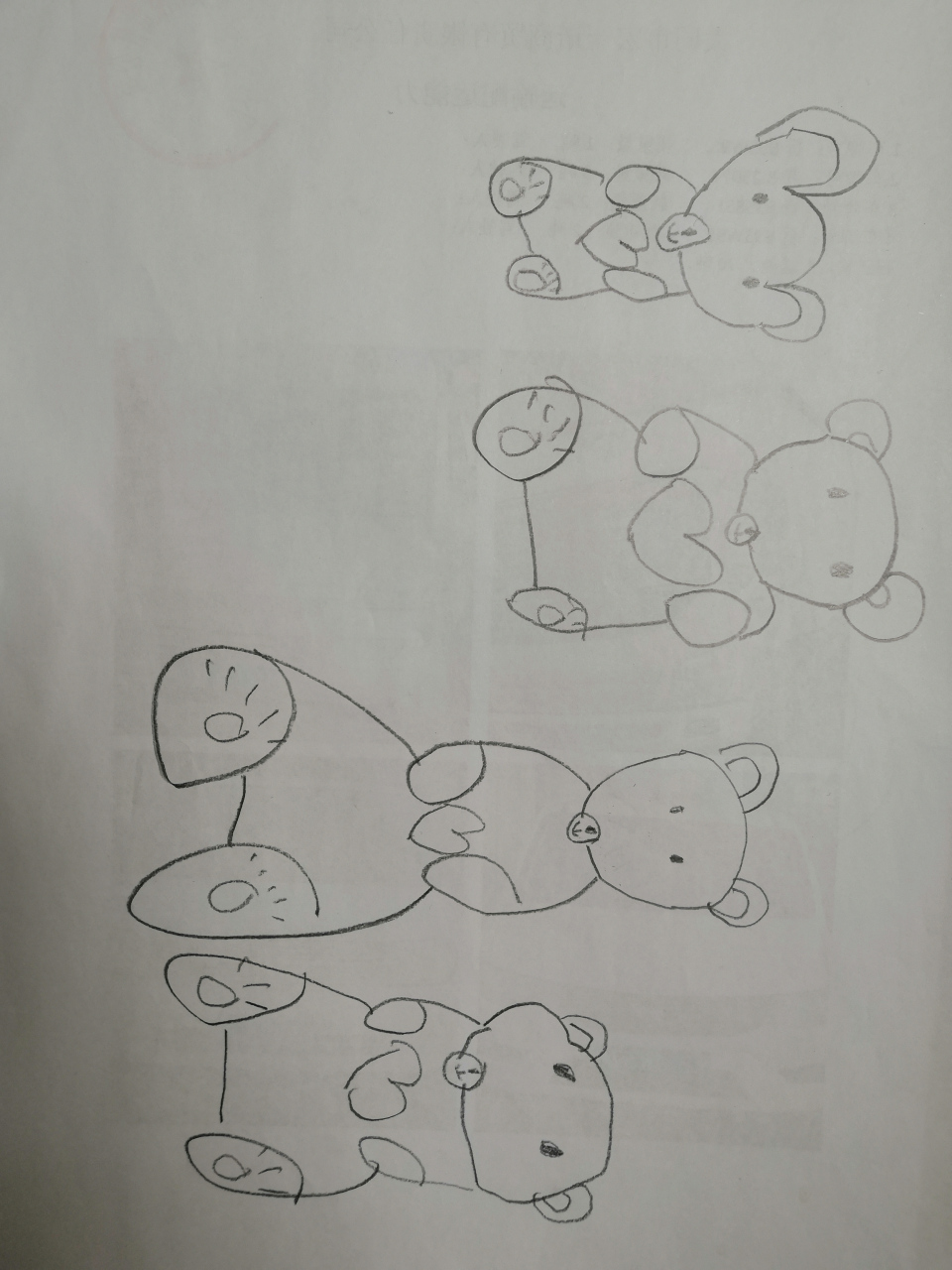 儿子的作品,小熊一家.