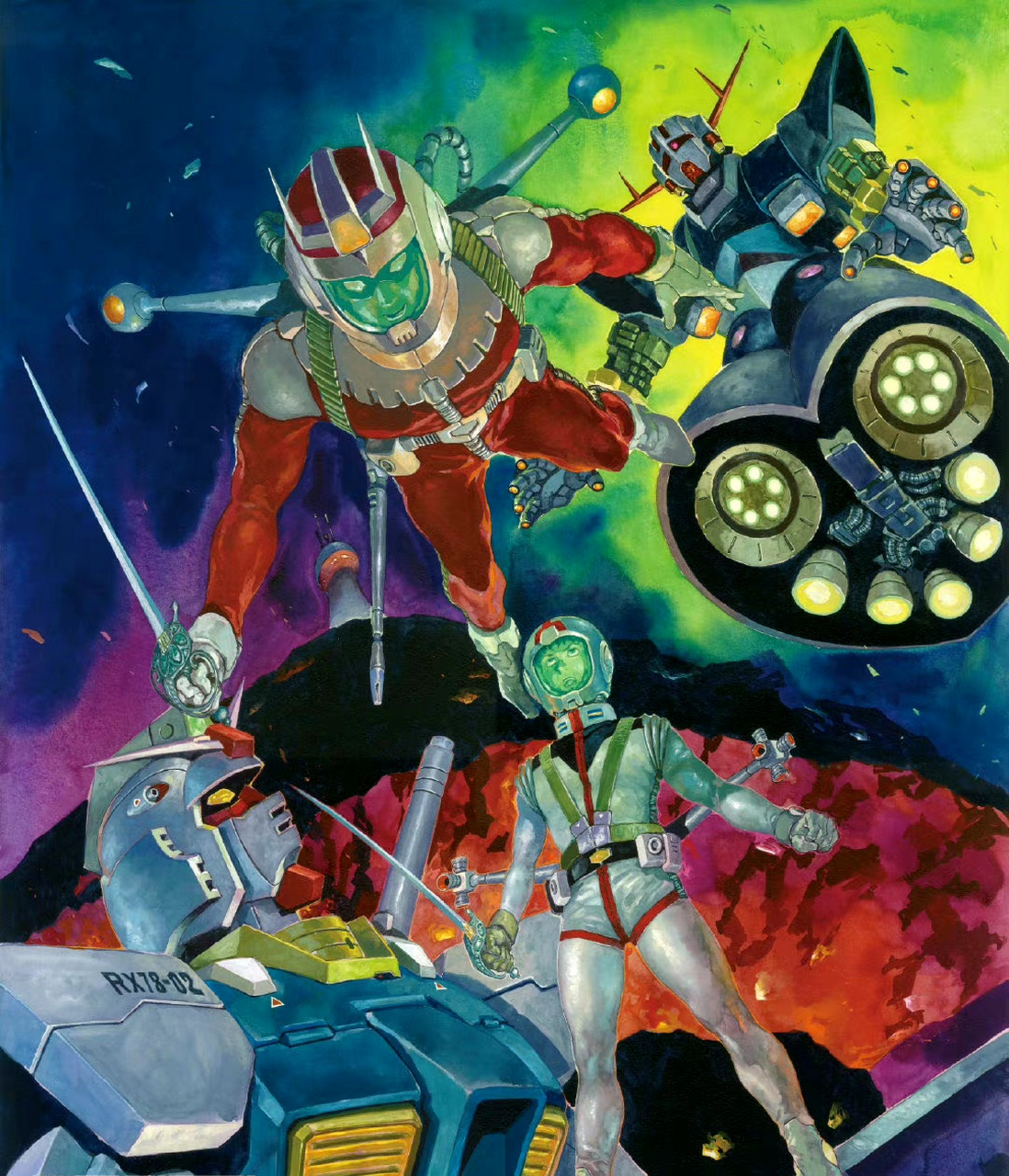安彦良和《机动战士高达0079》插画欣赏.#动漫# #插画# #高达